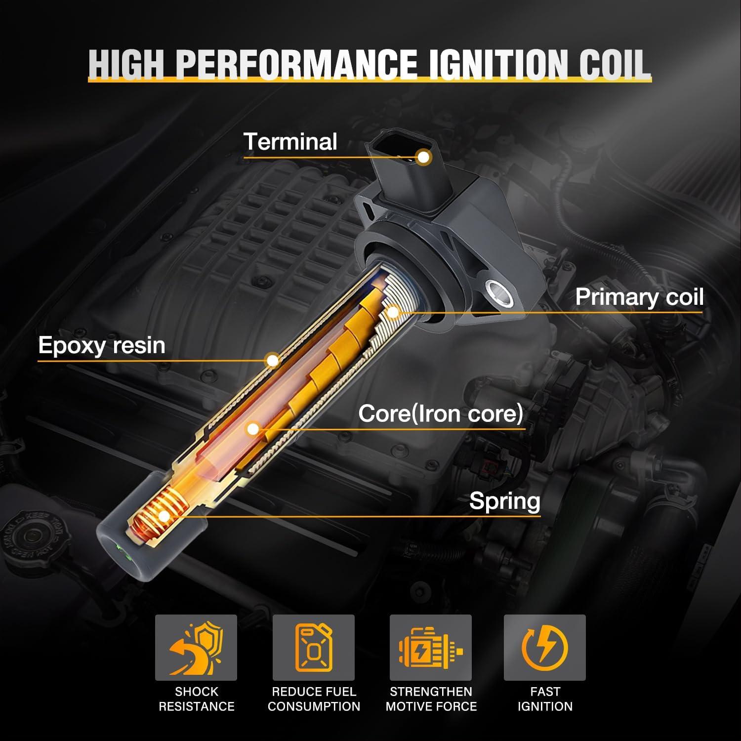 image:imageNilight Ignition Coil Pack Fit for Nissan Infiniti Suzuki Equator Murano Altima Maxima Pathfinder Quest Xterra NV150025003500 I35 QX4 20022014 35L 40L V6 OE UF349 C1406 Ignition Coils Set of 6Honda Accord Odyssey Acura 9910 UF242 C1221 6PCS