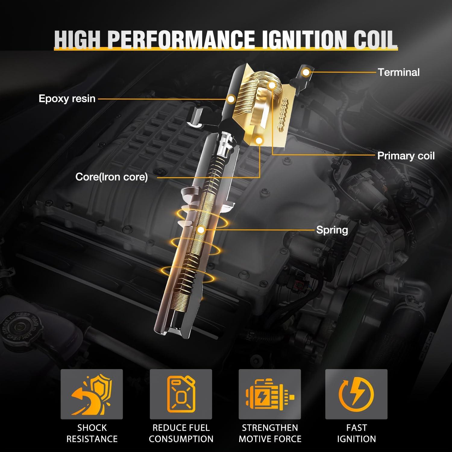 image:imageNilight Ignition Coil Pack Fit for Nissan Infiniti Suzuki Equator Murano Altima Maxima Pathfinder Quest Xterra NV150025003500 I35 QX4 20022014 35L 40L V6 OE UF349 C1406 Ignition Coils Set of 6Toyota Sienna Camry Lexus 0715 UF487 C1601 6PCS