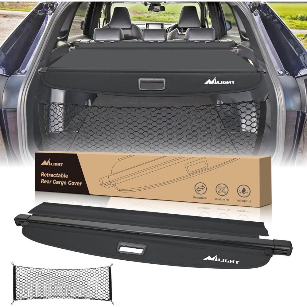 image:imageNilight Cargo Cover Fit for Toyota RAV4 2019 2020 2021 2022 2023 2024 2025 Retractable Privacy Security Shield Shade Rear Trunk Cover with Trunk Storage Net