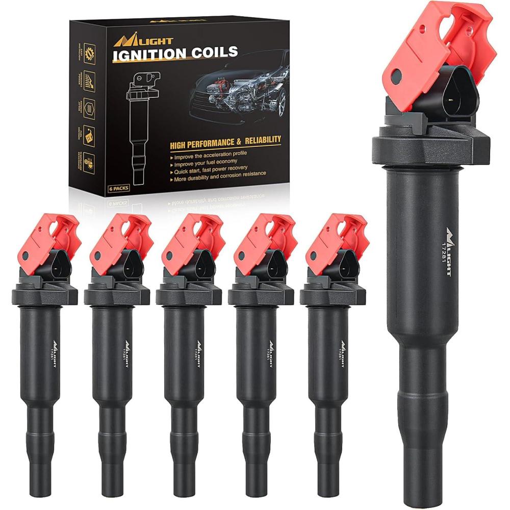image:imageNilight Ignition Coil Pack Fit for Nissan Infiniti Suzuki Equator Murano Altima Maxima Pathfinder Quest Xterra NV150025003500 I35 QX4 20022014 35L 40L V6 OE UF349 C1406 Ignition Coils Set of 6BMW 20012013 UF592 C1638 0221504470 6PCS