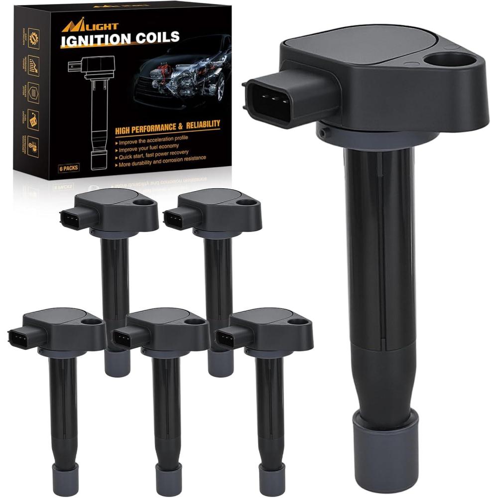 image:imageNilight Ignition Coil Pack Fit for Nissan Infiniti Suzuki Equator Murano Altima Maxima Pathfinder Quest Xterra NV150025003500 I35 QX4 20022014 35L 40L V6 OE UF349 C1406 Ignition Coils Set of 6Honda Accord Odyssey Acura 9910 UF242 C1221 6PCS