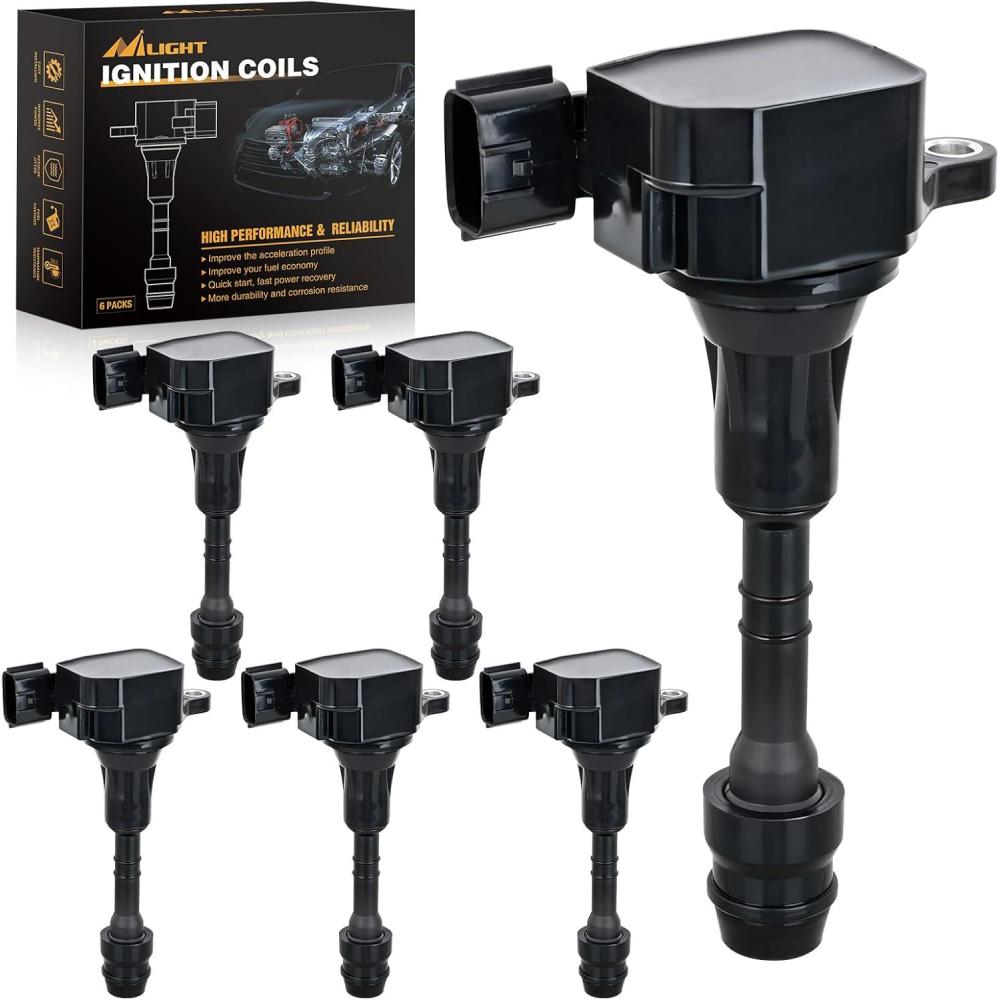 image:imageNilight Ignition Coil Pack Fit for Nissan Infiniti Suzuki Equator Murano Altima Maxima Pathfinder Quest Xterra NV150025003500 I35 QX4 20022014 35L 40L V6 OE UF349 C1406 Ignition Coils Set of 6Nissan Infiniti Suzuki 20022014 UF349 C1406 6PCS
