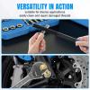 Nilight 15PCS Metric Thread Chaser Set Master Thread Repair Kit with Case 7 Taps 7 Dies 1 Threads File Universal M6 M8 M10 M12 Sizes Automotive Tool for Mechanics Auto Shops Home Garage Mobile Repair