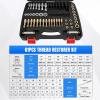 Nilight 61PCS Metric Thread Chaser Set SAE Metrics Master Thread Repair Kit with Case 28 Taps 28 Dies 3 Files 2 Gauges Universal UNC UNF Sizes Automotive Tool for Mechanic Auto Shop Home Garage Repair