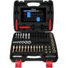 Nilight 56PCS Metric Thread Chaser Set SAE Metrics Master Thread Repair Kit with Case 23 Taps 28 Dies 3 Files 2 Gauge Universal UNC UNF Sizes Automotive Tool for Mechanics Auto Shop Home Garage Repair