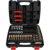 Nilight 61PCS Metric Thread Chaser Set SAE Metrics Master Thread Repair Kit with Case 28 Taps 28 Dies 3 Files 2 Gauges Universal UNC UNF Sizes Automotive Tool for Mechanic Auto Shop Home Garage Repair