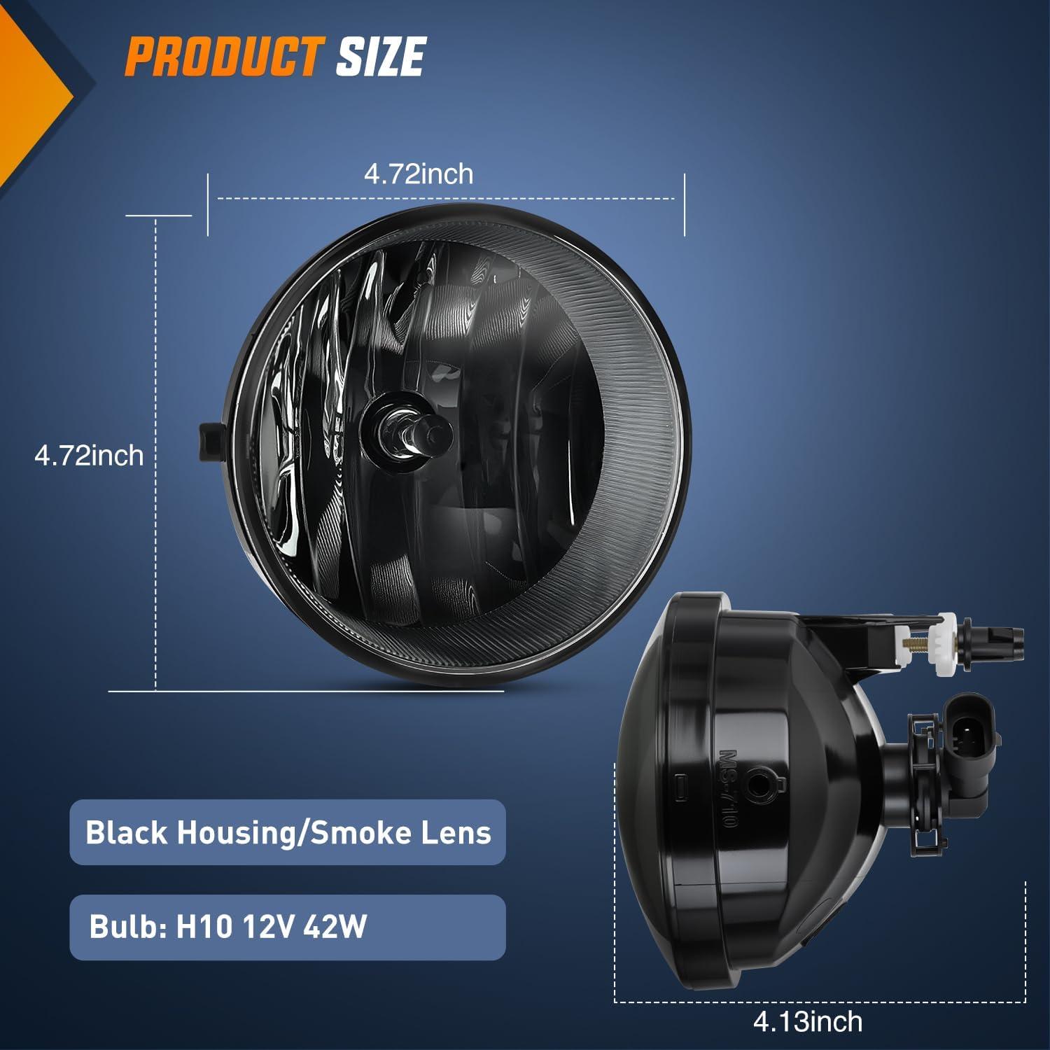 image:imageNilight Fog Light Assembly Compatible with 2002 2003 2004 Toyota Camry 2005 2006 2007 2008 Toyota Corolla 2002 2003 2004 Toyota Camry Fog Lamps Replacement Clear Lens with 9006 12V 55W Bulbs20052011 Tacoma20072013 Tundra Smoke