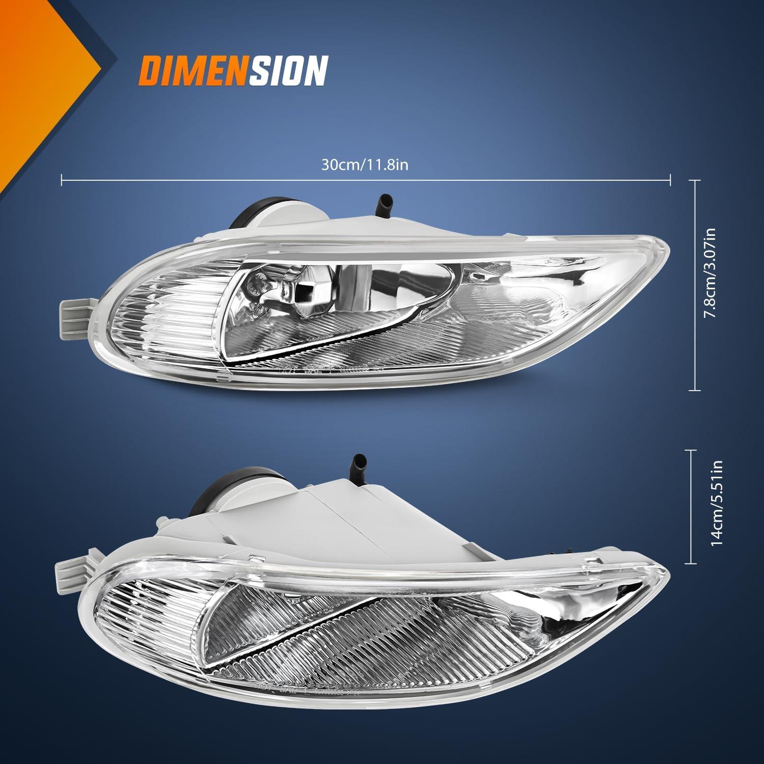 image:imageNilight Fog Light Assembly Compatible with 2002 2003 2004 Toyota Camry 2005 2006 2007 2008 Toyota Corolla 2002 2003 2004 Toyota Camry Fog Lamps Replacement Clear Lens with 9006 12V 55W Bulbs20022004 Toyota Camry20052008 Corolla