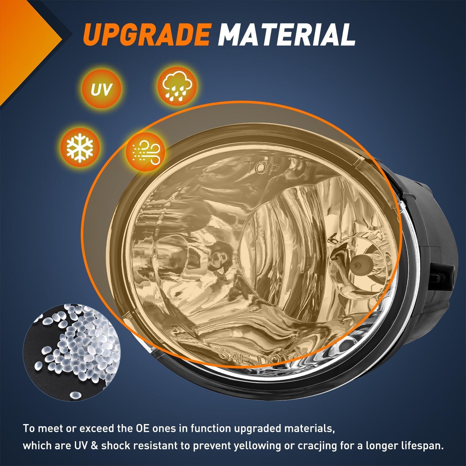 image:imageNilight Fog Light Assembly Compatible with 2002 2003 2004 Toyota Camry 2005 2006 2007 2008 Toyota Corolla 2002 2003 2004 Toyota Camry Fog Lamps Replacement Clear Lens with 9006 12V 55W Bulbs20012007 Sequoia20002006 Tundra Clear