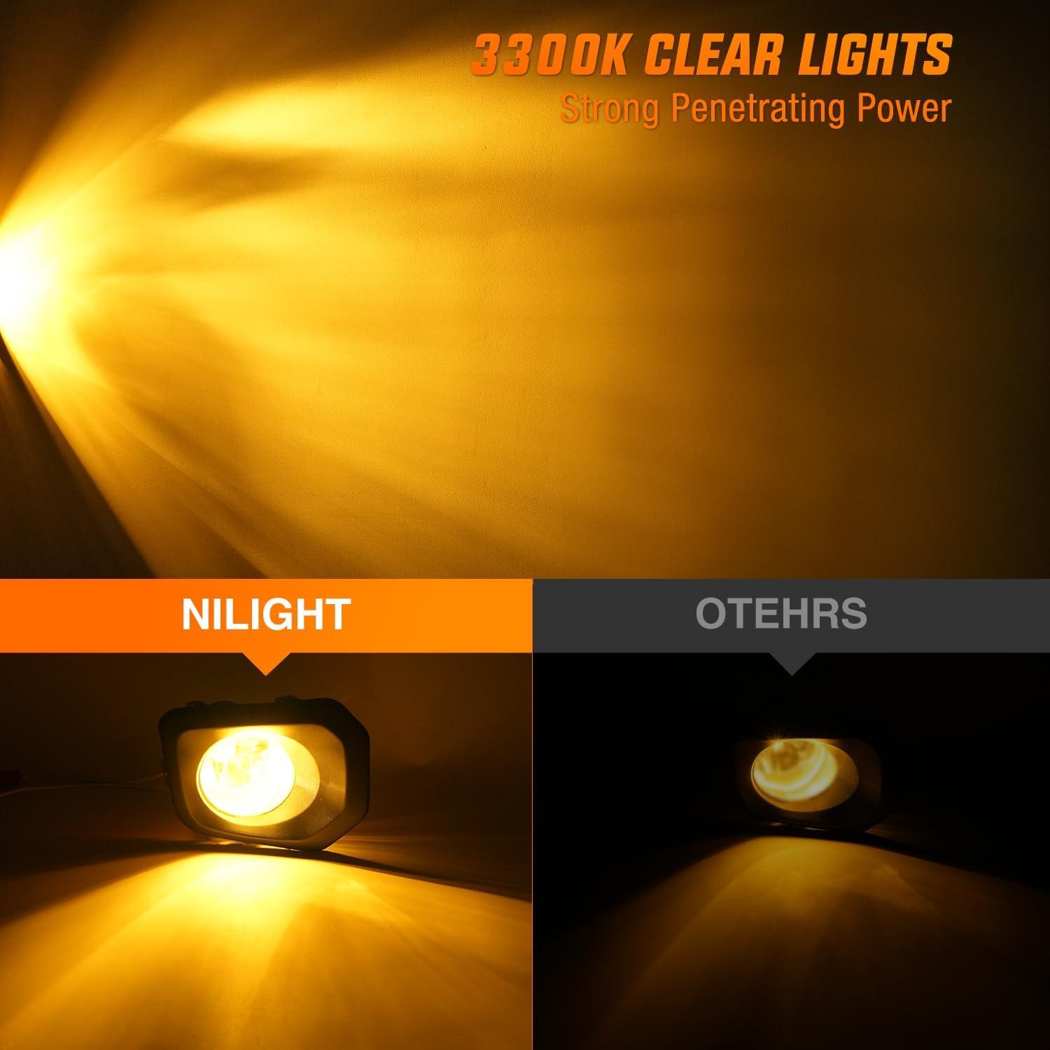 image:imageNilight Fog Light Assembly Compatible with 2002 2003 2004 Toyota Camry 2005 2006 2007 2008 Toyota Corolla 2002 2003 2004 Toyota Camry Fog Lamps Replacement Clear Lens with 9006 12V 55W Bulbs20162023 Toyota Tacoma Amber