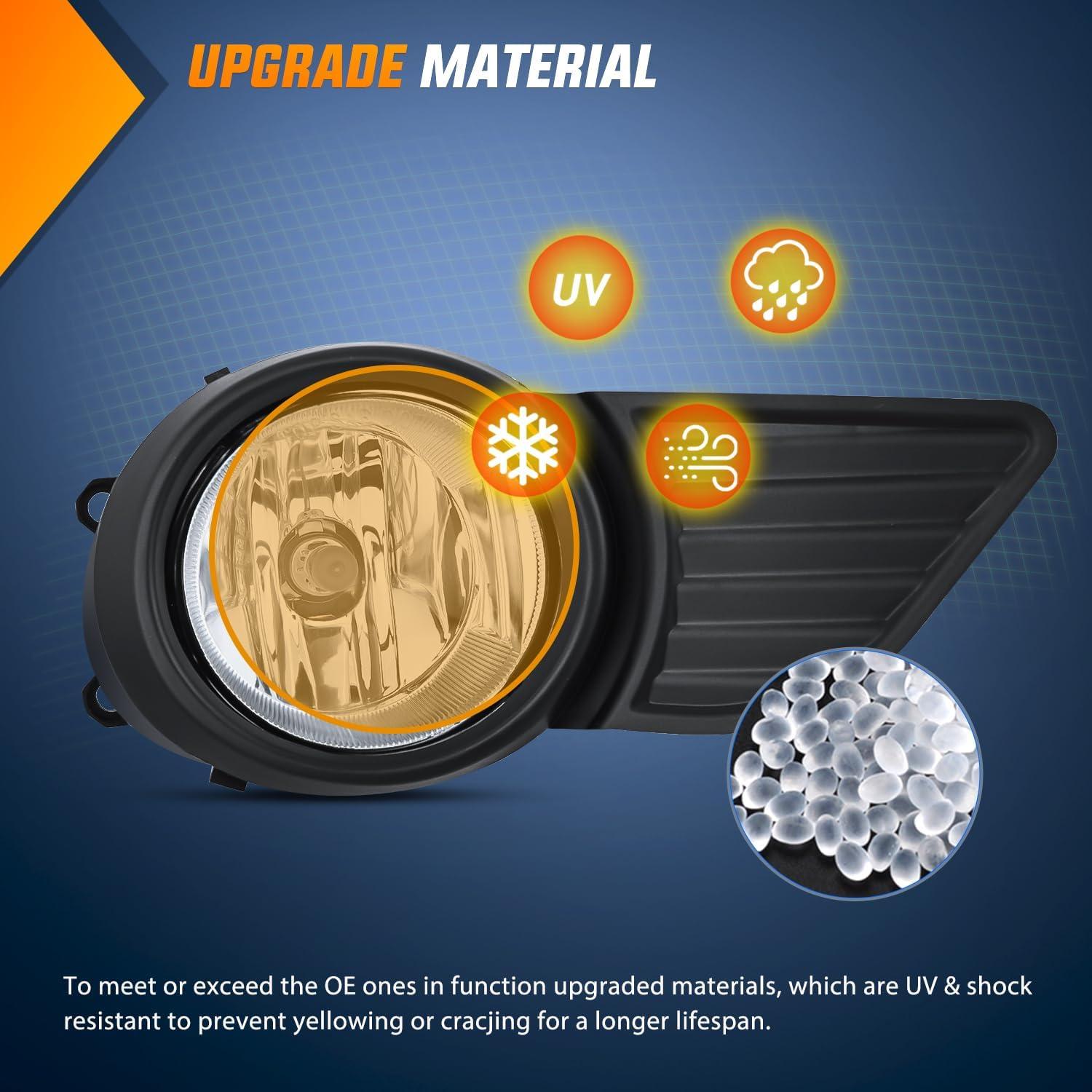 image:imageNilight Fog Light Assembly Compatible with 2002 2003 2004 Toyota Camry 2005 2006 2007 2008 Toyota Corolla 2002 2003 2004 Toyota Camry Fog Lamps Replacement Clear Lens with 9006 12V 55W Bulbs20112017 Sienna