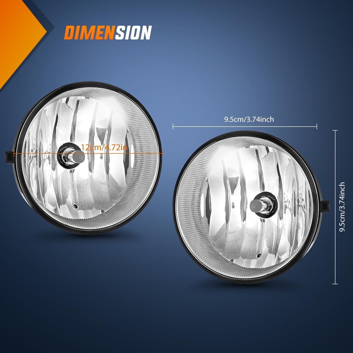 image:imageNilight Fog Light Assembly Compatible with 2002 2003 2004 Toyota Camry 2005 2006 2007 2008 Toyota Corolla 2002 2003 2004 Toyota Camry Fog Lamps Replacement Clear Lens with 9006 12V 55W Bulbs20052011 Tacoma20072013 Tundra Clear