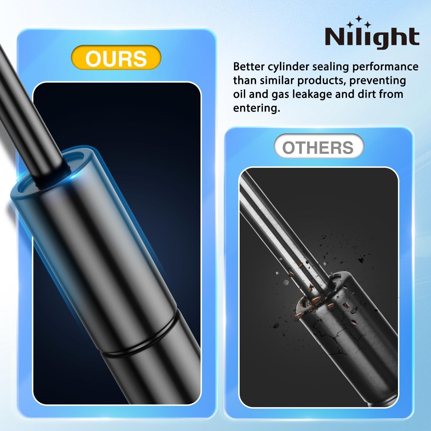 image:imageNilight Hood Gas Struts Lift Supports 6489 for Hyundai Sonata 20112014 Spring Shocks 15 Inch 2PCS Set Rod4364