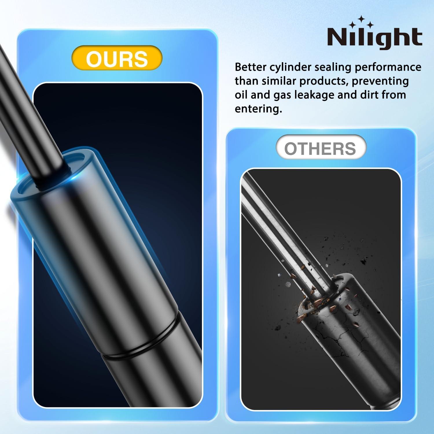 image:imageNilight Hood Gas Struts Lift Supports 6489 for Hyundai Sonata 20112014 Spring Shocks 15 Inch 2PCS Set Rod6333