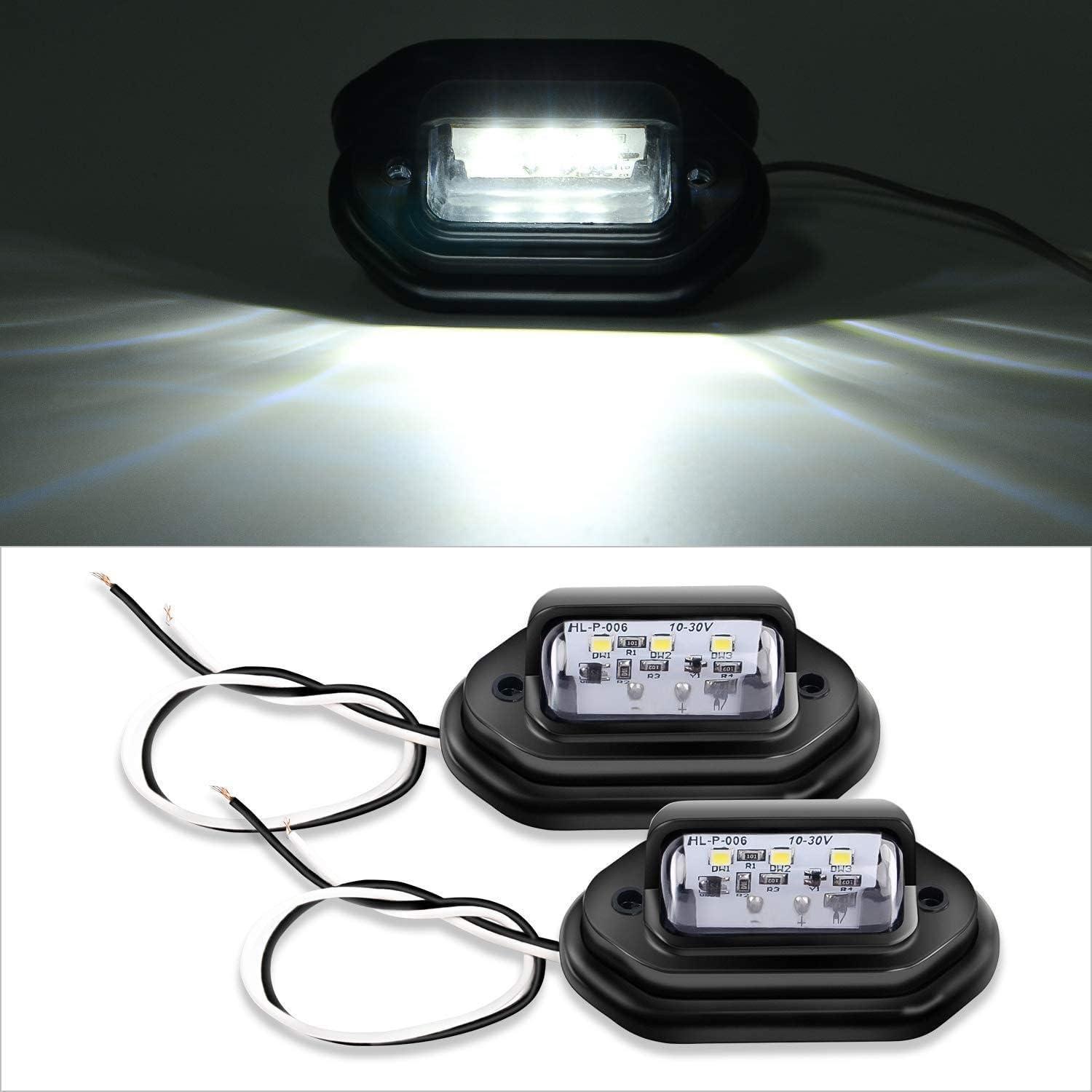 image:imageNilight LED License Plate Light wBracket Mount Waterproof Courtesy Step Tag Dome Cargo Lights Chrome Housing 12V for Truck Trailer RV UTV ATV Camper BoatLicense Plate Light