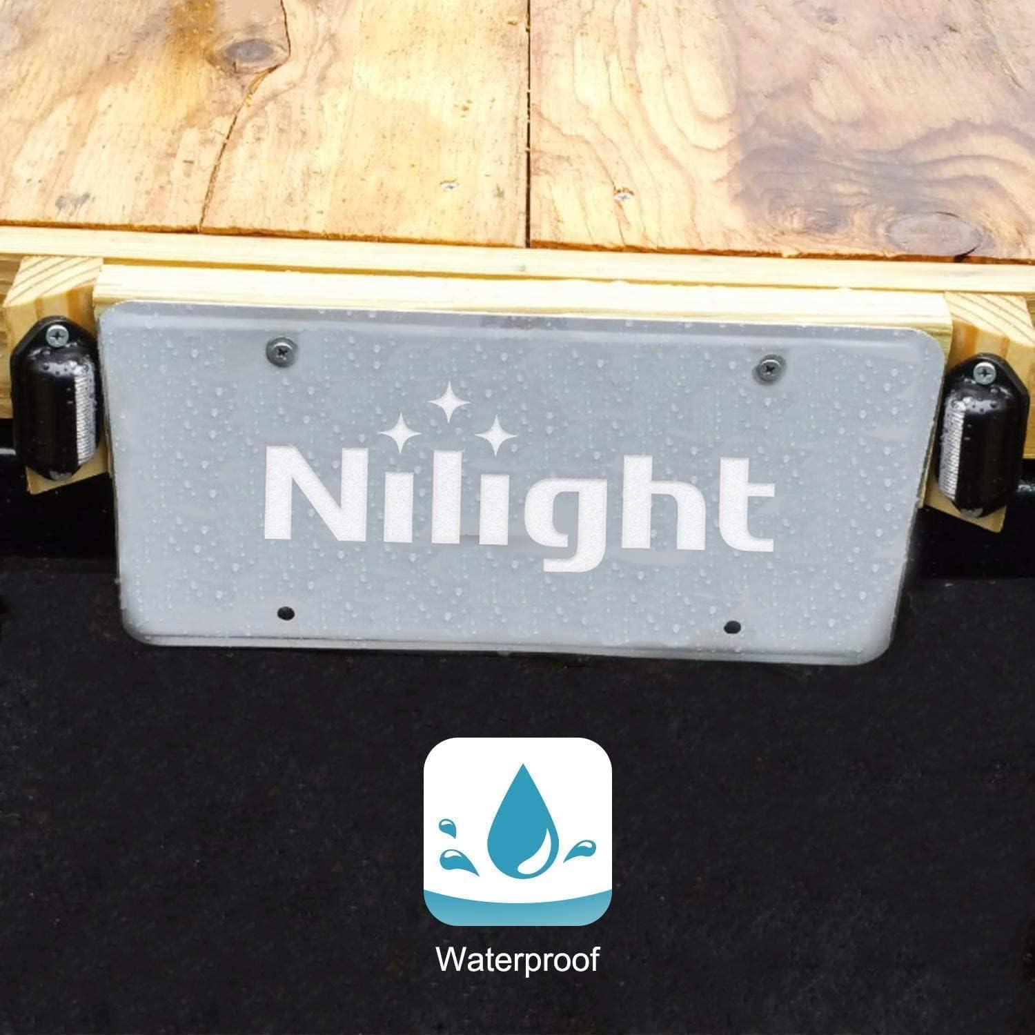 image:imageNilight LED License Plate Light wBracket Mount Waterproof Courtesy Step Tag Dome Cargo Lights Chrome Housing 12V for Truck Trailer RV UTV ATV Camper BoatLicense Plate Light