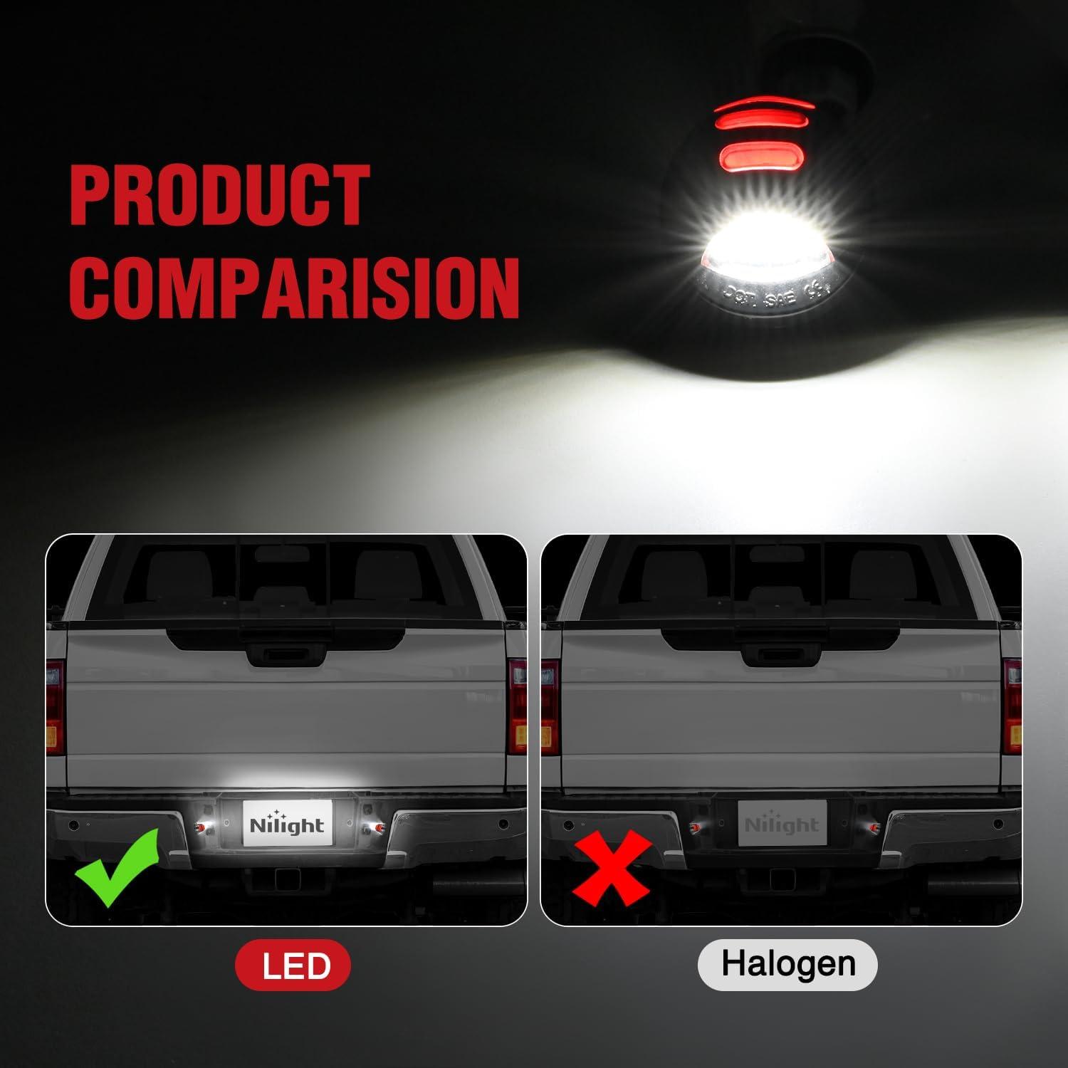 image:imageNilight License Plate Lights Compatible with 2010 2011 2012 2013 2014 Ford Mustang 2008 2009 Ford Mercury Sable 2014 2015 Ford Edge 20102018 Ford Taurus with Black housing 6000K White 2PCS PackRed 19902014 Ford F15019832011 Ford Ranger