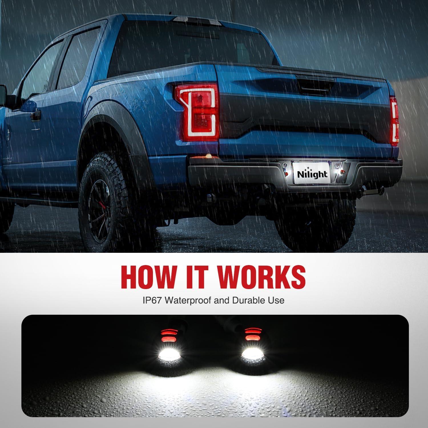 image:imageNilight License Plate Lights Compatible with 2010 2011 2012 2013 2014 Ford Mustang 2008 2009 Ford Mercury Sable 2014 2015 Ford Edge 20102018 Ford Taurus with Black housing 6000K White 2PCS PackRed 19902014 Ford F15019832011 Ford Ranger