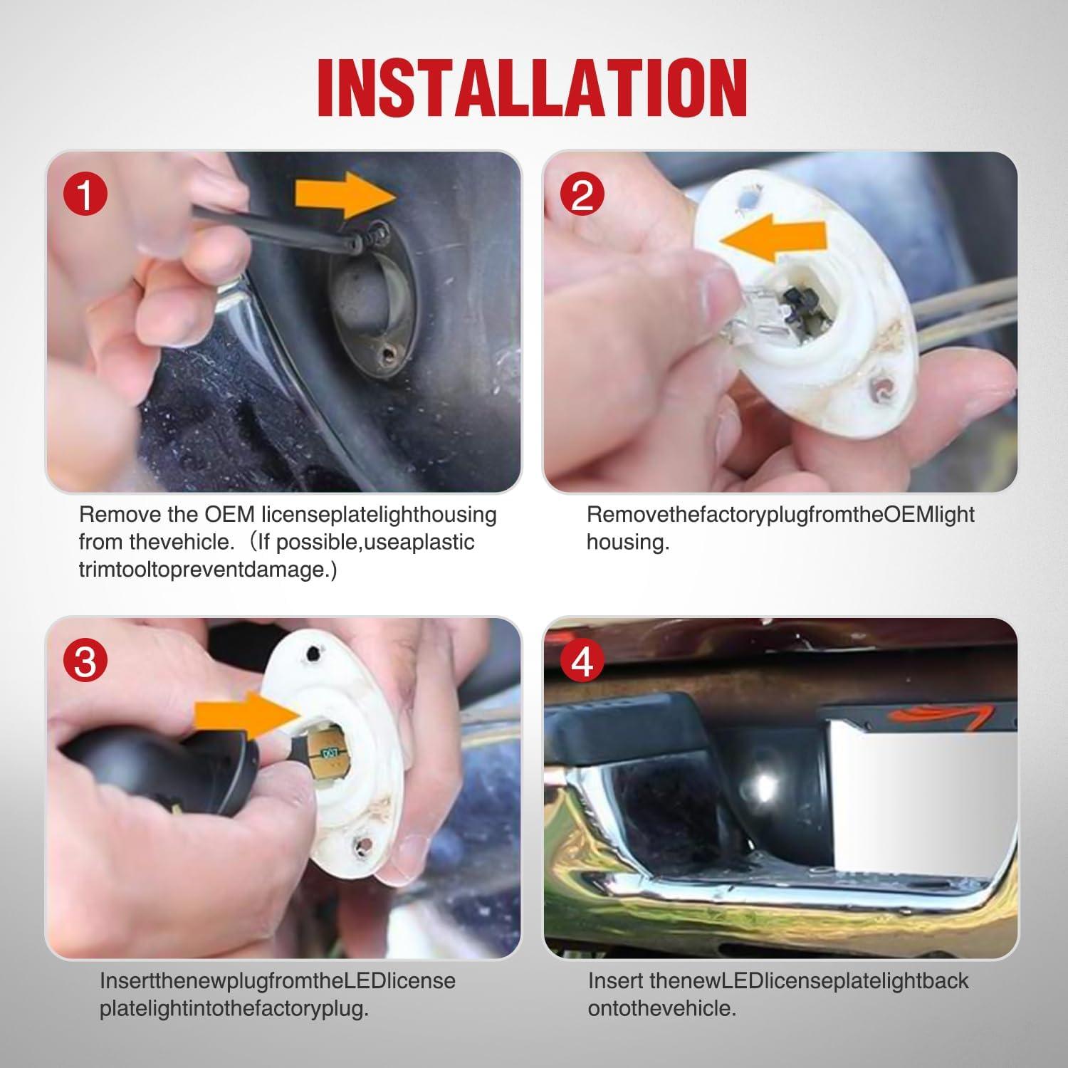 image:imageNilight License Plate Lights Compatible with 2010 2011 2012 2013 2014 Ford Mustang 2008 2009 Ford Mercury Sable 2014 2015 Ford Edge 20102018 Ford Taurus with Black housing 6000K White 2PCS Pack19942001 Dodge Ram