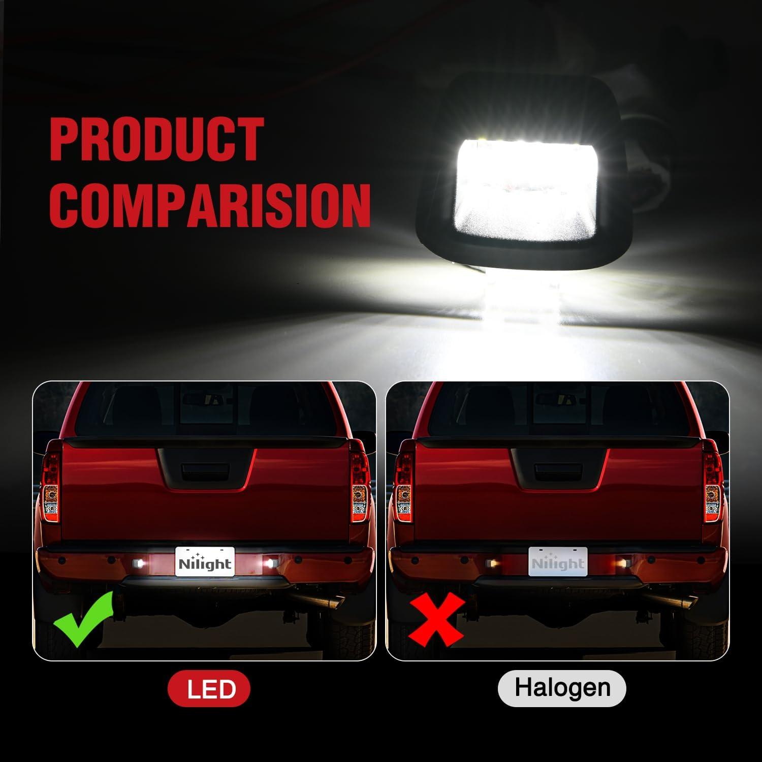 image:imageNilight License Plate Lights Compatible with 2010 2011 2012 2013 2014 Ford Mustang 2008 2009 Ford Mercury Sable 2014 2015 Ford Edge 20102018 Ford Taurus with Black housing 6000K White 2PCS PackBlack 20072021 Frontier20072015 TitanXterra