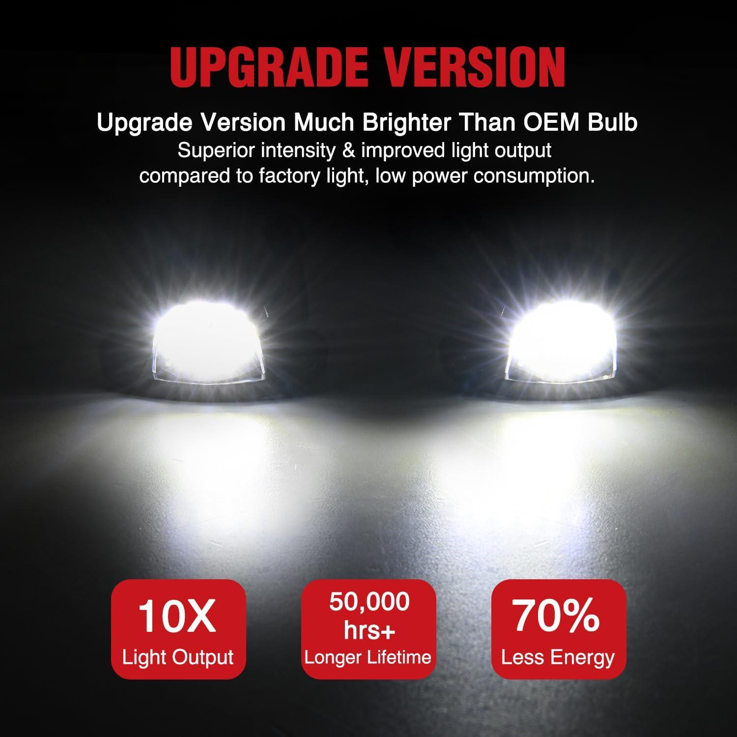 image:imageNilight License Plate Lights Compatible with 2010 2011 2012 2013 2014 Ford Mustang 2008 2009 Ford Mercury Sable 2014 2015 Ford Edge 20102018 Ford Taurus with Black housing 6000K White 2PCS Pack19942001 Dodge Ram