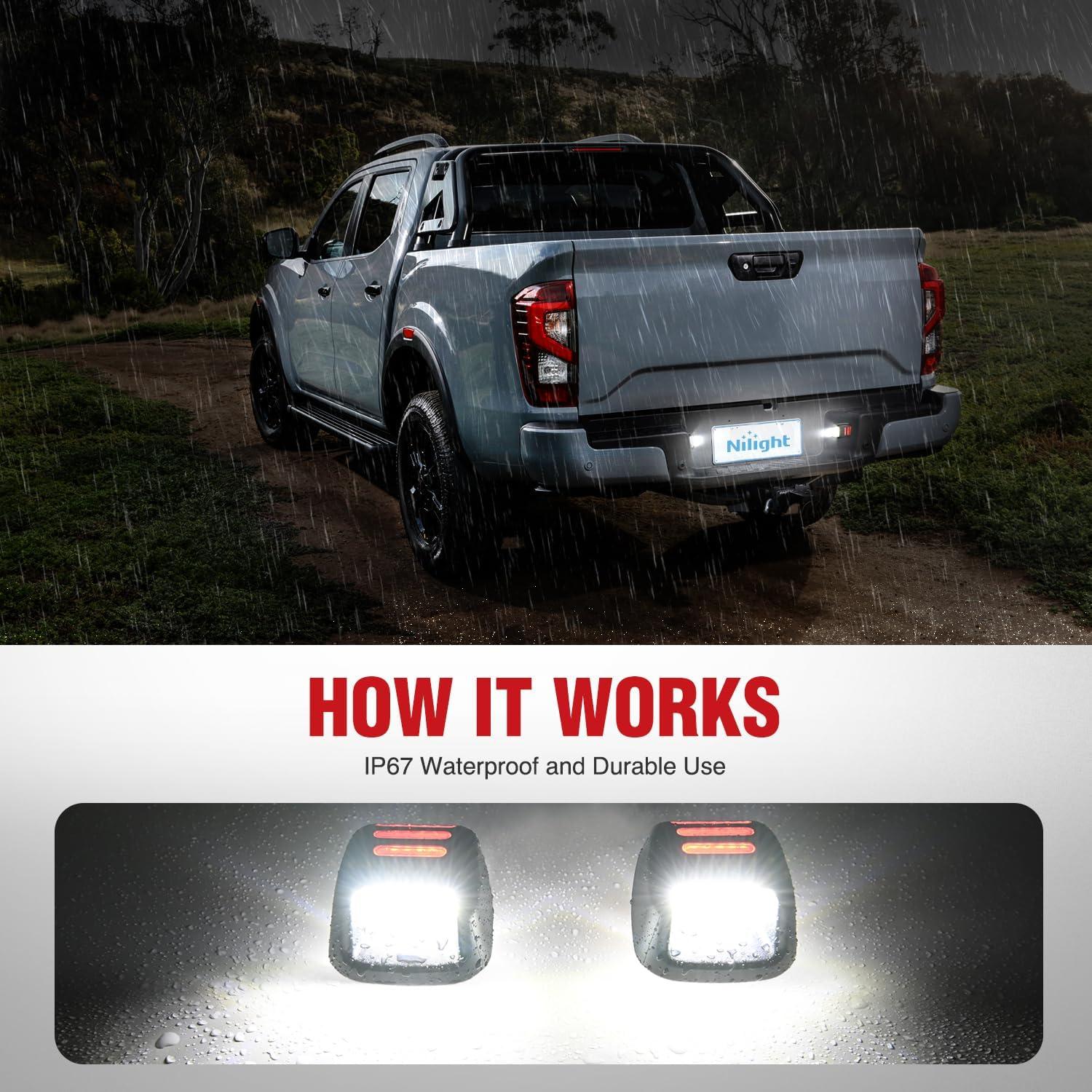 image:imageNilight License Plate Lights Compatible with 2010 2011 2012 2013 2014 Ford Mustang 2008 2009 Ford Mercury Sable 2014 2015 Ford Edge 20102018 Ford Taurus with Black housing 6000K White 2PCS PackRed 20072021 Frontier20072015 TitanXterra