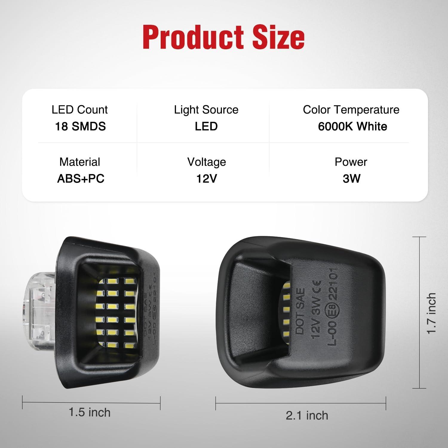 image:imageNilight License Plate Lights Compatible with 2010 2011 2012 2013 2014 Ford Mustang 2008 2009 Ford Mercury Sable 2014 2015 Ford Edge 20102018 Ford Taurus with Black housing 6000K White 2PCS PackBlack 20072021 Frontier20072015 TitanXterra