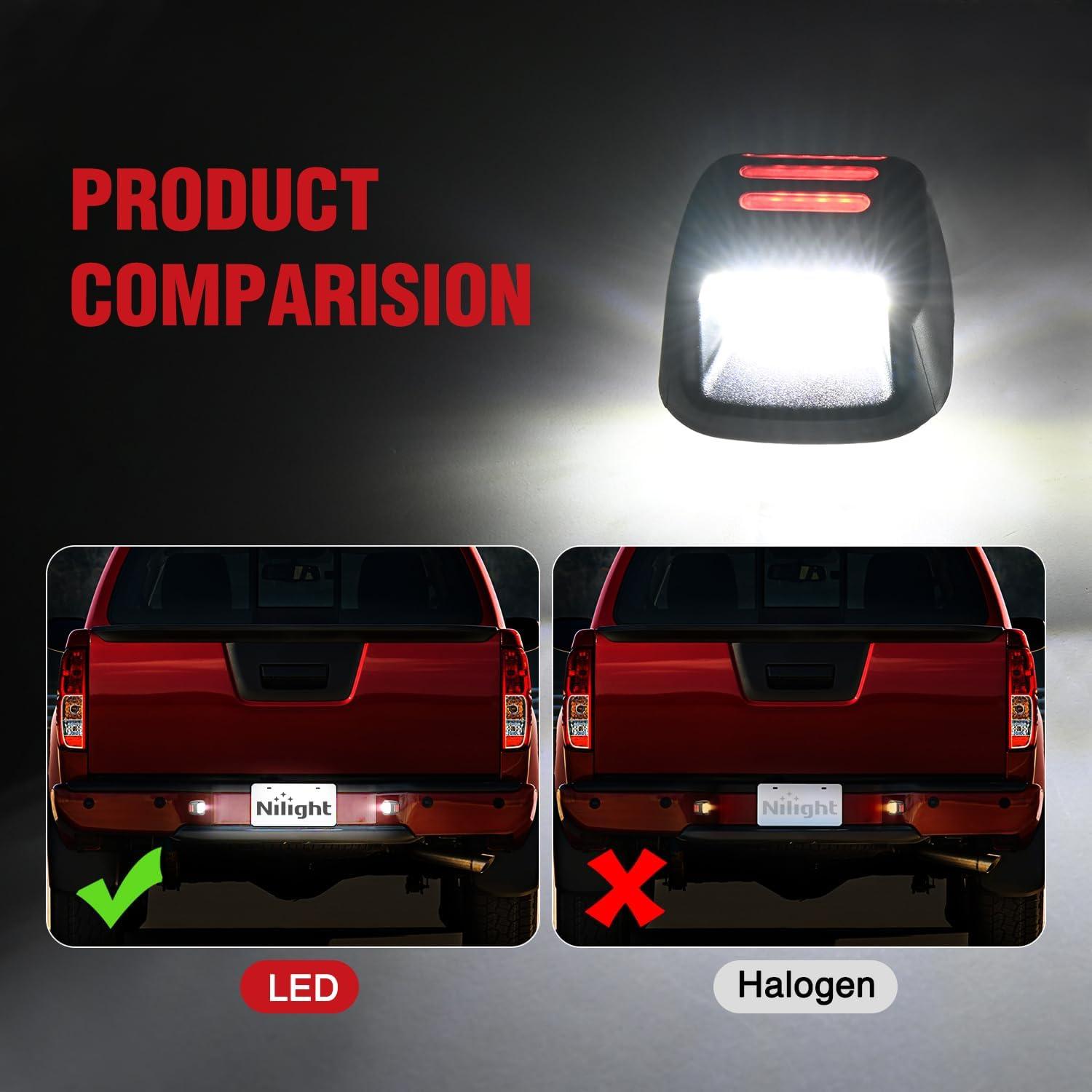 image:imageNilight License Plate Lights Compatible with 2010 2011 2012 2013 2014 Ford Mustang 2008 2009 Ford Mercury Sable 2014 2015 Ford Edge 20102018 Ford Taurus with Black housing 6000K White 2PCS PackRed 20072021 Frontier20072015 TitanXterra