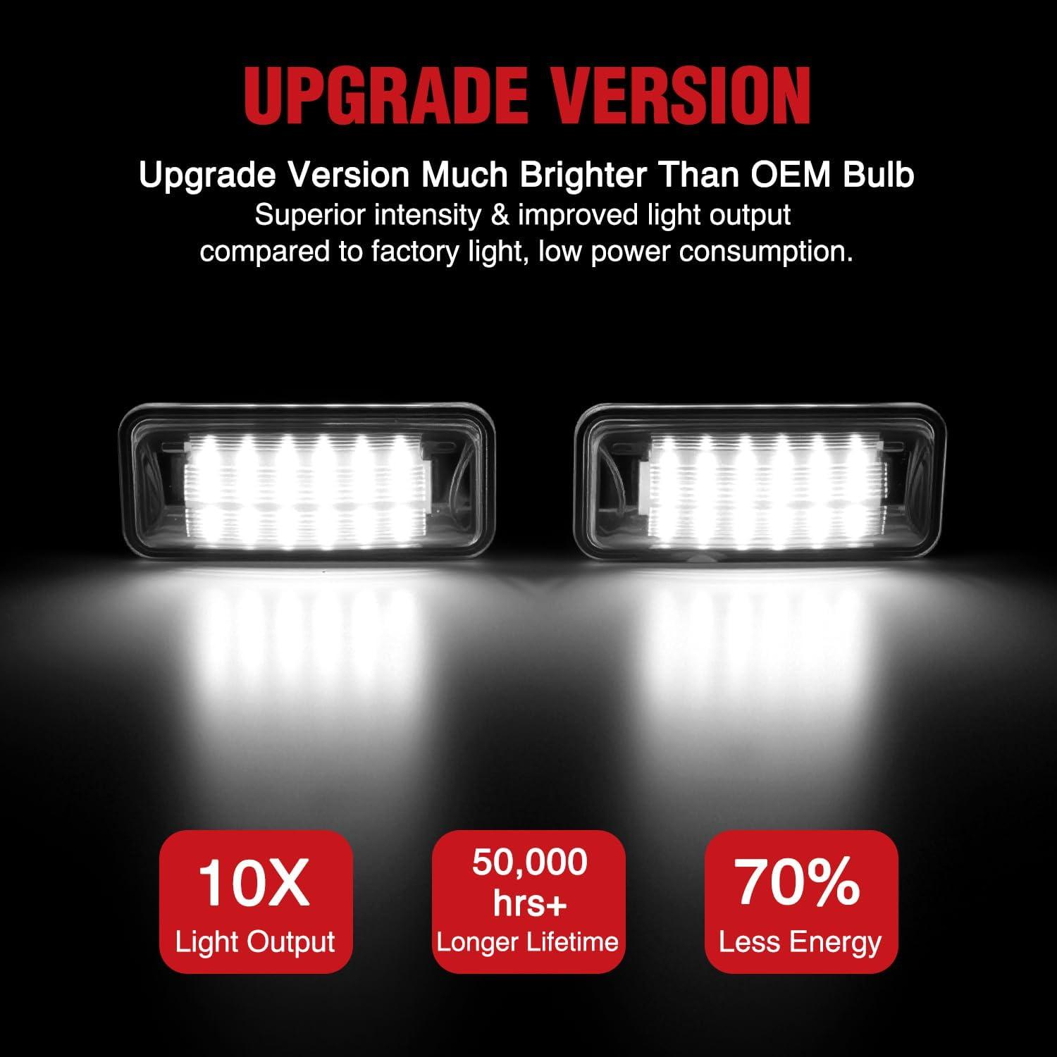 image:imageNilight License Plate Lights Compatible with 2010 2011 2012 2013 2014 Ford Mustang 2008 2009 Ford Mercury Sable 2014 2015 Ford Edge 20102018 Ford Taurus with Black housing 6000K White 2PCS Pack20122020 TOYOTA 86