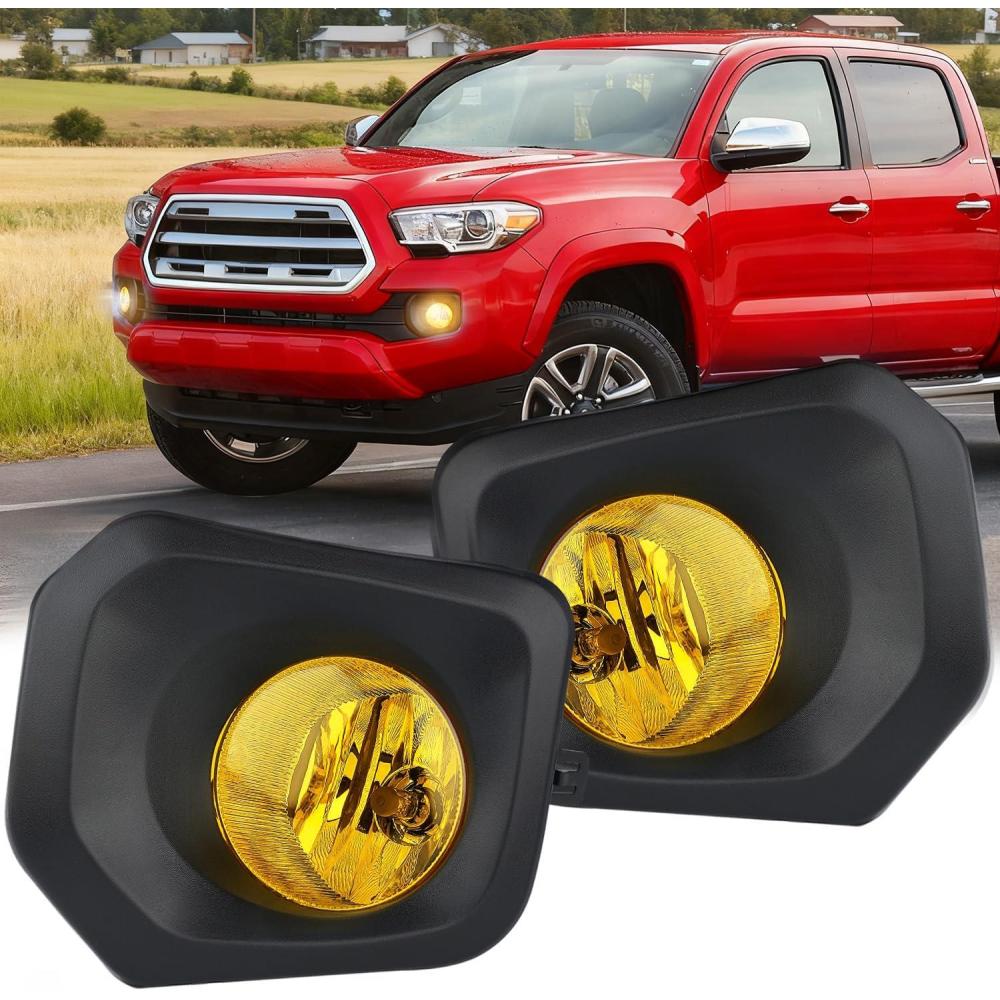 image:imageNilight Fog Light Assembly Compatible with 2002 2003 2004 Toyota Camry 2005 2006 2007 2008 Toyota Corolla 2002 2003 2004 Toyota Camry Fog Lamps Replacement Clear Lens with 9006 12V 55W Bulbs20162023 Toyota Tacoma Amber
