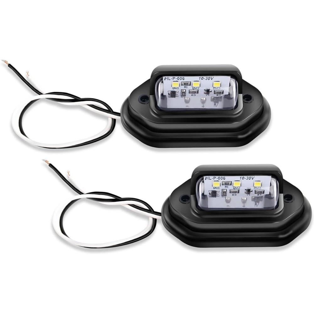 image:imageNilight LED License Plate Light wBracket Mount Waterproof Courtesy Step Tag Dome Cargo Lights Chrome Housing 12V for Truck Trailer RV UTV ATV Camper BoatLicense Plate Light