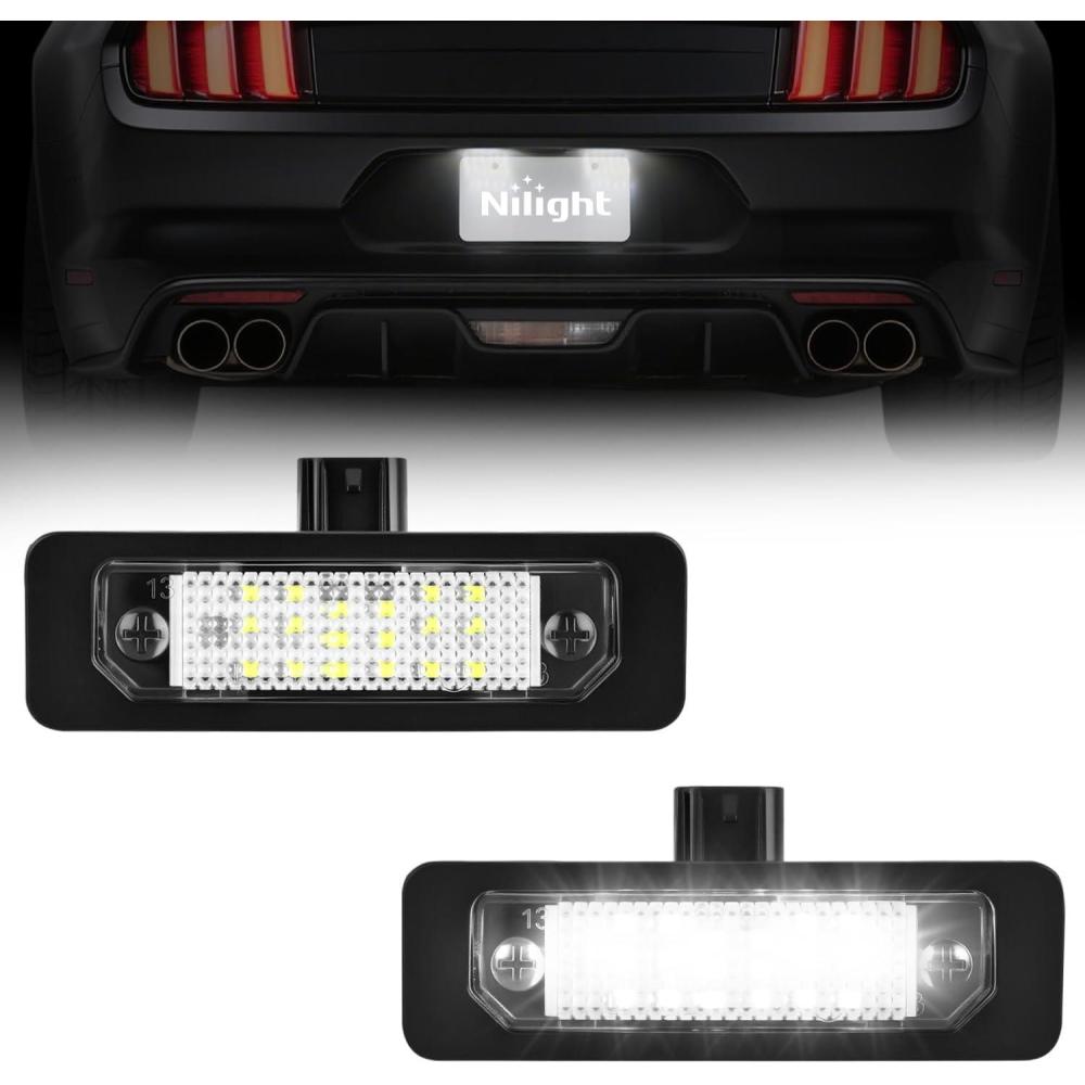 image:imageNilight License Plate Lights Compatible with 2010 2011 2012 2013 2014 Ford Mustang 2008 2009 Ford Mercury Sable 2014 2015 Ford Edge 20102018 Ford Taurus with Black housing 6000K White 2PCS Pack20102014 Ford Mustang20072014 Lincoln MKX