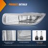 Nilight Fog Light Assembly Compatible with 2002 2003 2004 Toyota Camry 2005 2006 2007 2008 Toyota Corolla 2002 2003 2004 Toyota Camry Fog Lamps Replacement Clear Lens with 9006 12V 55W Bulbs(Clear)