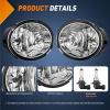 Nilight Fog Light Assembly Compatible with 2002 2003 2004 Toyota Camry 2005 2006 2007 2008 Toyota Corolla 2002 2003 2004 Toyota Camry Fog Lamps Replacement Clear Lens with 9006 12V 55W Bulbs(2001-2007 Sequoia/2000-2006 Tundra Clear)