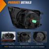 Nilight Fog Light Assembly Compatible with 2002 2003 2004 Toyota Camry 2005 2006 2007 2008 Toyota Corolla 2002 2003 2004 Toyota Camry Fog Lamps Replacement Clear Lens with 9006 12V 55W Bulbs(2012-2015 Toyota Tacoma)