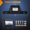 Nilight LED License Plate Light w/Bracket Mount Waterproof Courtesy Step Tag Dome Cargo Lights Chrome Housing 12V for Truck Trailer RV UTV ATV Camper Boat(License Plate Light w/Bracket)