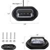 Nilight LED License Plate Light w/Bracket Mount Waterproof Courtesy Step Tag Dome Cargo Lights Chrome Housing 12V for Truck Trailer RV UTV ATV Camper Boat(License Plate Light)