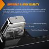 Nilight LED License Plate Light w/Bracket Mount Waterproof Courtesy Step Tag Dome Cargo Lights Chrome Housing 12V for Truck Trailer RV UTV ATV Camper Boat(License Plate Light w/Bracket)