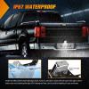 Nilight LED License Plate Light w/Bracket Mount Waterproof Courtesy Step Tag Dome Cargo Lights Chrome Housing 12V for Truck Trailer RV UTV ATV Camper Boat(License Plate Light w/Bracket)