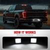 Nilight License Plate Lights Compatible with 2010 2011 2012 2013 2014 Ford Mustang 2008 2009 Ford Mercury Sable 2014 2015 Ford Edge 2010-2018 Ford Taurus with Black housing 6000K White 2PCS Pack(White 2015-2020 F150)