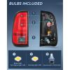 Nilight Taillight Assembly Compatible with 2008 2009 2010 2011 2012 2013 2014 2015 2016 Ford F250 F350 F450 Super Duty Rear Tail Light Lamp Replacement OE Style Driver and Passenger Side Dark Red(LED Red-C Shape-Pair)