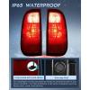 Nilight Taillight Assembly Compatible with 2008 2009 2010 2011 2012 2013 2014 2015 2016 Ford F250 F350 F450 Super Duty Rear Tail Light Lamp Replacement OE Style Driver and Passenger Side Dark Red(Dark Red-Pair)