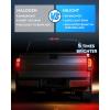Nilight Taillight Assembly Compatible with 2008 2009 2010 2011 2012 2013 2014 2015 2016 Ford F250 F350 F450 Super Duty Rear Tail Light Lamp Replacement OE Style Driver and Passenger Side Dark Red(LED Red-C Shape-Pair)