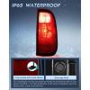 Nilight Taillight Assembly Compatible with 2008 2009 2010 2011 2012 2013 2014 2015 2016 Ford F250 F350 F450 Super Duty Rear Tail Light Lamp Replacement OE Style Driver and Passenger Side Dark Red(Dark Red-Passenger Side)