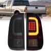 Nilight Taillight Assembly Compatible with 2008 2009 2010 2011 2012 2013 2014 2015 2016 Ford F250 F350 F450 Super Duty Rear Tail Light Lamp Replacement OE Style Driver and Passenger Side Dark Red(LED Smoke-C Shape-Pair)