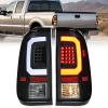 Nilight Taillight Assembly Compatible with 2008 2009 2010 2011 2012 2013 2014 2015 2016 Ford F250 F350 F450 Super Duty Rear Tail Light Lamp Replacement OE Style Driver and Passenger Side Dark Red(LED Black- C Shape-Pair)