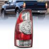 Nilight Taillight Assembly Compatible with Toyota Tacoma 2005 2006 2007 2008 2009 2010 2011 2012 2013 2014 2015 Rear Tail Light Lamp Replacement Black Housing LED Lens Driver and Passenger Side(Red-Driver Side)