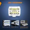 Nilight 4 Inch Yellow LED Light Pods 2PCS Triple Row 60W Flood Spot Combo Offroad Driving Fog Lighting for 12V 24V Pickup Truck ATV UTV SUV(2Pcs White Shell with White Light)