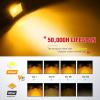 Nilight 4 Inch Yellow LED Light Pods 2PCS Triple Row 60W Flood Spot Combo Offroad Driving Fog Lighting for 12V 24V Pickup Truck ATV UTV SUV(Amber Led Pods)