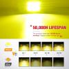 Nilight 4 Inch Yellow LED Light Pods 2PCS Triple Row 60W Flood Spot Combo Offroad Driving Fog Lighting for 12V 24V Pickup Truck ATV UTV SUV(Black housing)